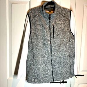 EDDIE BAUER | Men’s Large, Sweater Fleece, Zip Front Vest, Gray Heather, NWT